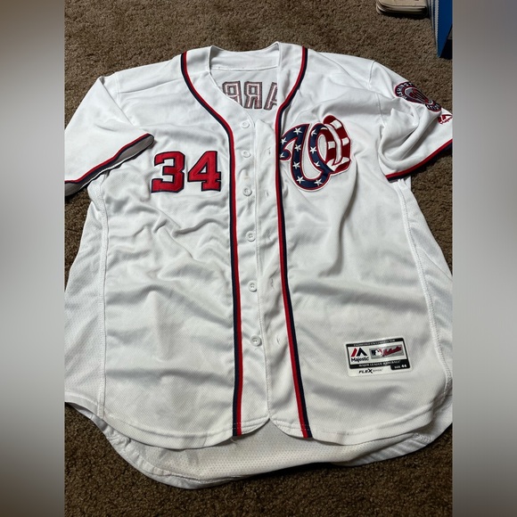 Majestic Other - Harper #34 Washington National button up jersey